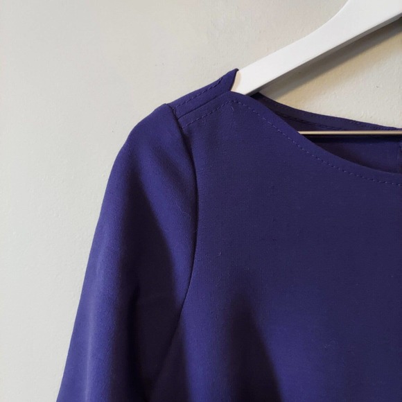 Loft Color Block Dress Purple Pink Size 8 Spring Shift Dress Large - Picture 2 of 7